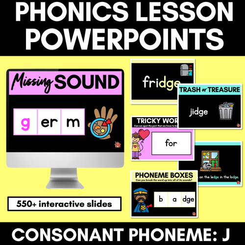 Resource preview 1 for Consonant Sound J PowerPoint - J G DGE GE