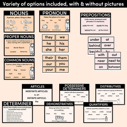 Resource preview 2 for PARTS OF SPEECH POSTERS - The Jagun Collection