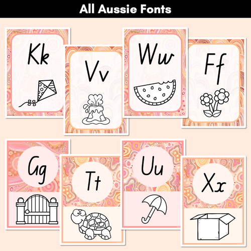 Resource preview 4 for ALPHABET POSTERS - The Jagun Collection