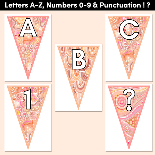 Resource preview 3 for BUNTING & ACCENTS - Alphabet + Numbers - The Jagun Collection