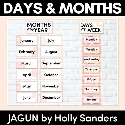 Resource preview 1 for DAYS & MONTHS DISPLAY - The Jagun Collection