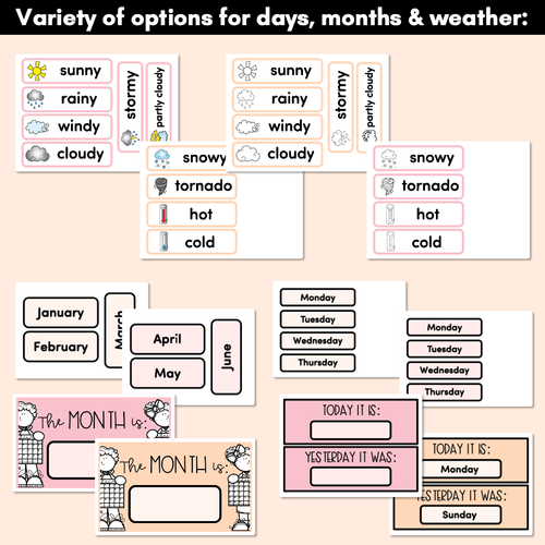 Resource preview 3 for CALENDAR & WEATHER DISPLAY- The Jagun Collection