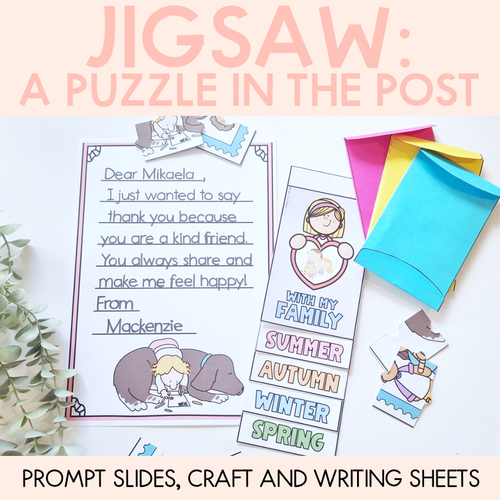 Resource preview 1 for Jigsaw: A Puzzle in the Post Writing and Math Slides, Craft and Writing Sheets - Book Week 2023