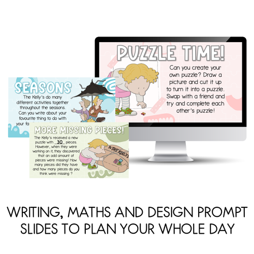 Resource preview 2 for Jigsaw: A Puzzle in the Post Writing and Math Slides, Craft and Writing Sheets - Book Week 2023