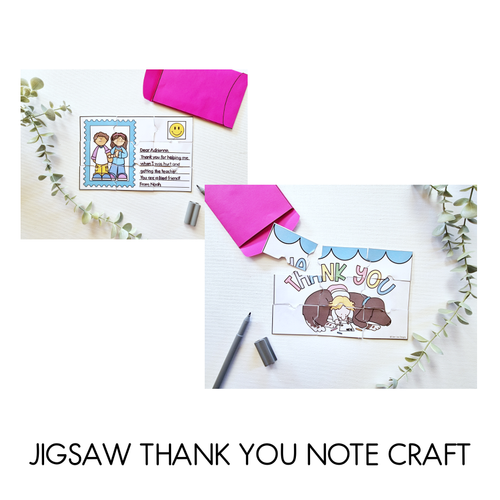 Resource preview 3 for Jigsaw: A Puzzle in the Post Writing and Math Slides, Craft and Writing Sheets - Book Week 2023