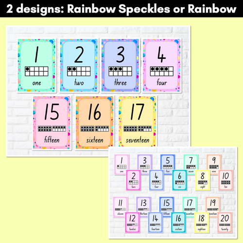 Resource preview 2 for NUMBER POSTERS - The Kasey Rainbow Collection