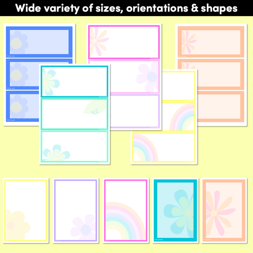 Resource preview 2 for EDITABLE LABELS- The Kasey Rainbow Collection - RAINBOW BUDS