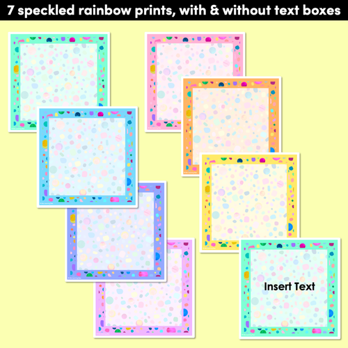 Resource preview 2 for BOOK BOX HOLDER EDITABLE LABELS- The Kasey Rainbow Collection - Rainbow Speckles