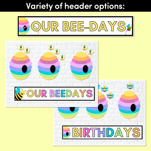 Resource preview 2 for BIRTHDAYS DISPLAY- The Kasey Rainbow Collection