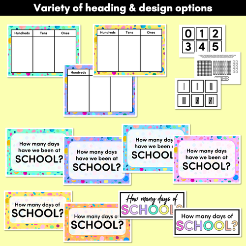 Resource preview 4 for DAYS OF SCHOOL DISPLAY- The Kasey Rainbow Collection