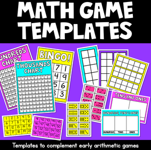 Math Game Printables - Ten Frames Hundreds Charts & More