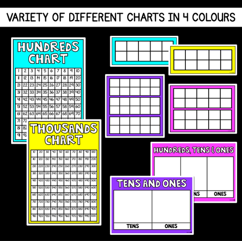 Resource preview 3 for Math Game Printables - Ten Frames Hundreds Charts & More