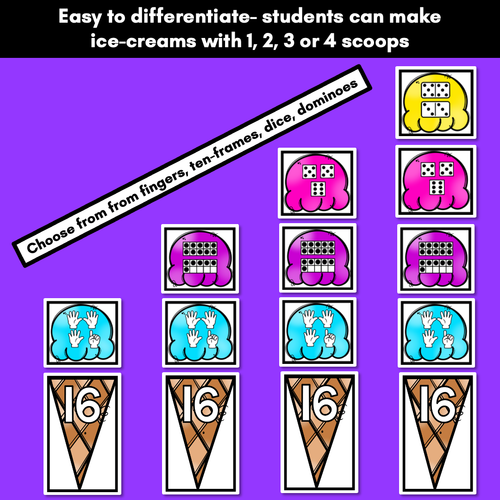 Resource preview 2 for Number Match Ice-Cream Game - Numbers 1-20