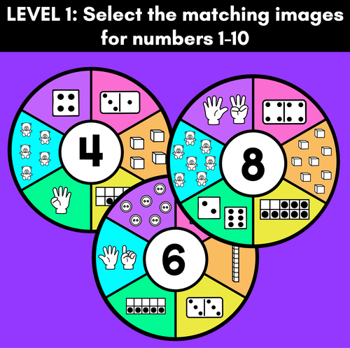 Resource preview 2 for Number Wheels 1-20 - Kindergarten Math Center