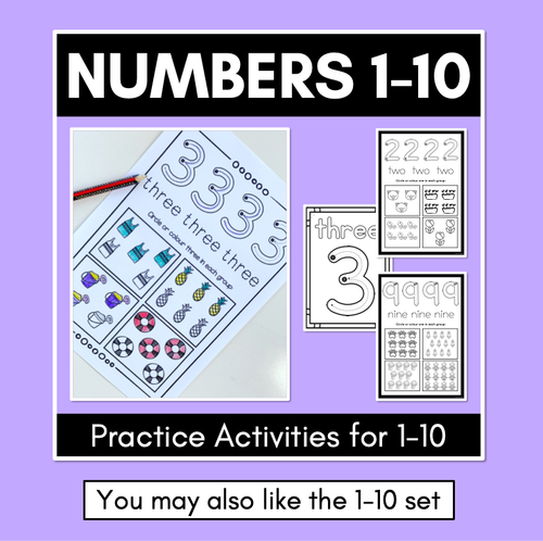 Resource preview 4 for Kindergarten Math Worksheets - Numbers 11 - 20 Practice Pages