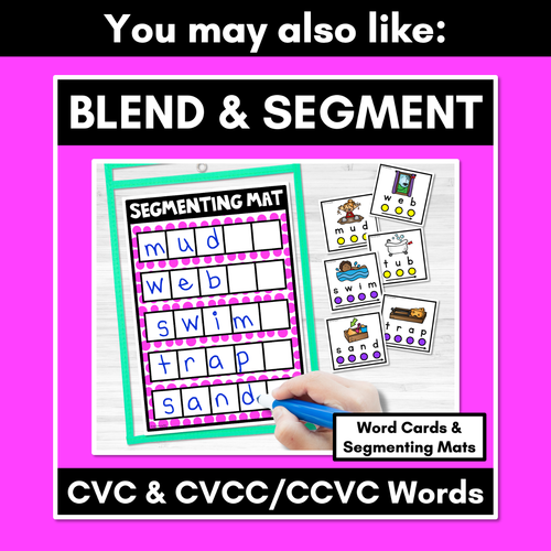 Resource preview 4 for Blend & Segment Consonant Digraph Words - Sound Button Cards + Segmenting Mats