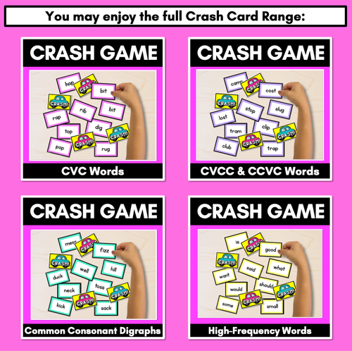 Resource preview 4 for CVC WORDS CARD GAME - Crash CVC Activity