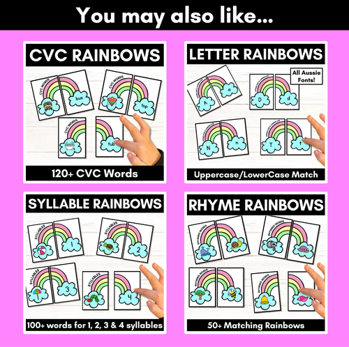 Resource preview 4 for Uppercase and Lowercase Letter Matching Rainbows