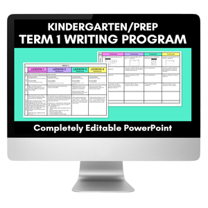 TERM 1 KINDERGARTEN WRITING UNIT OF WORK - Kindergarten & Prep Program