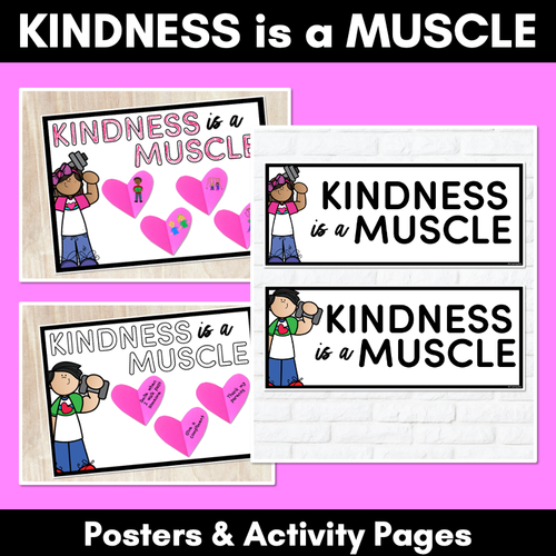 Resource preview 1 for Kindness is a Muscle Headings & Activity