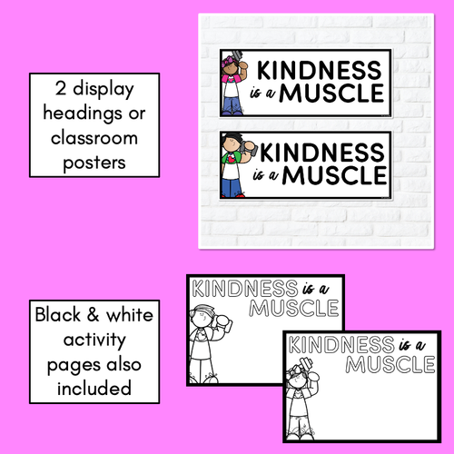 Resource preview 3 for Kindness is a Muscle Headings & Activity