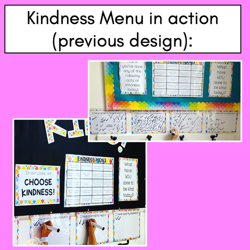 Resource preview 5 for Interactive Kindness Display - Kindness Menu