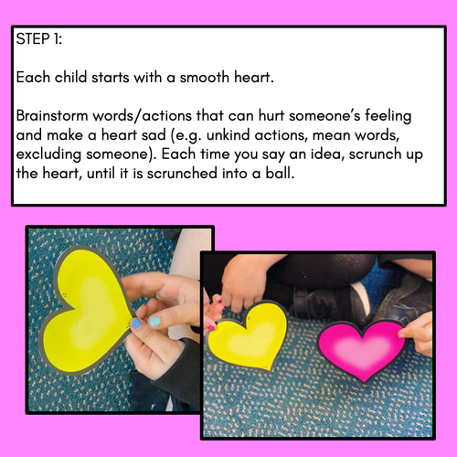 Resource preview 2 for Wrinkled Hearts Kindness Activity