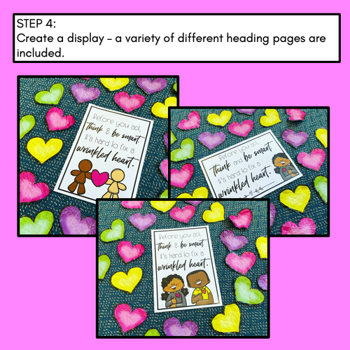 Resource preview 4 for Wrinkled Hearts Kindness Activity