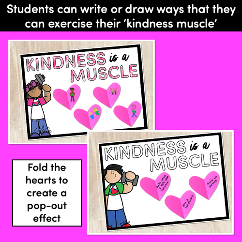 Resource preview 3 for Kindness is a Muscle Headings & Activity