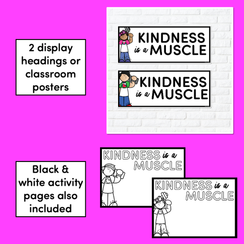 Resource preview 2 for Kindness is a Muscle Headings & Activity