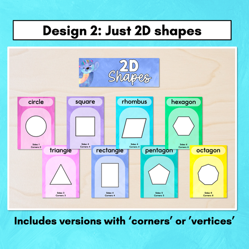 Resource preview 3 for 2D Shape Posters - Watercolour Rainbow - The Kutopia Collection 