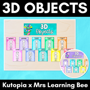 3D Object Posters - Watercolour Rainbow - The Kutopia Collection 