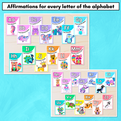 Resource preview 2 for Alphabet Affirmation Posters - The Kutopia Collection