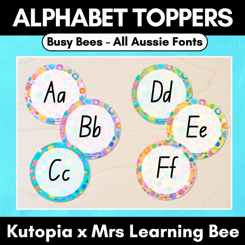 Resource preview 1 for Alphabet Toppers - The Kutopia Collection - Busy Bees