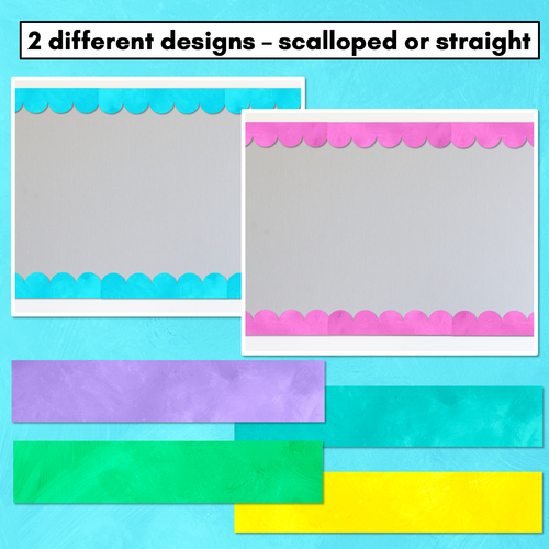 Resource preview 3 for Bulletin Borders - Rainbow Watercolour - The Kutopia Collection