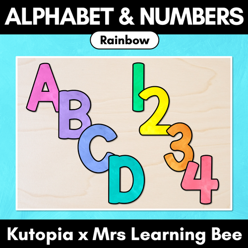 Resource preview 1 for Alphabet & Numbers for Bulletin Board Headings - Rainbow - The Kutopia Collection