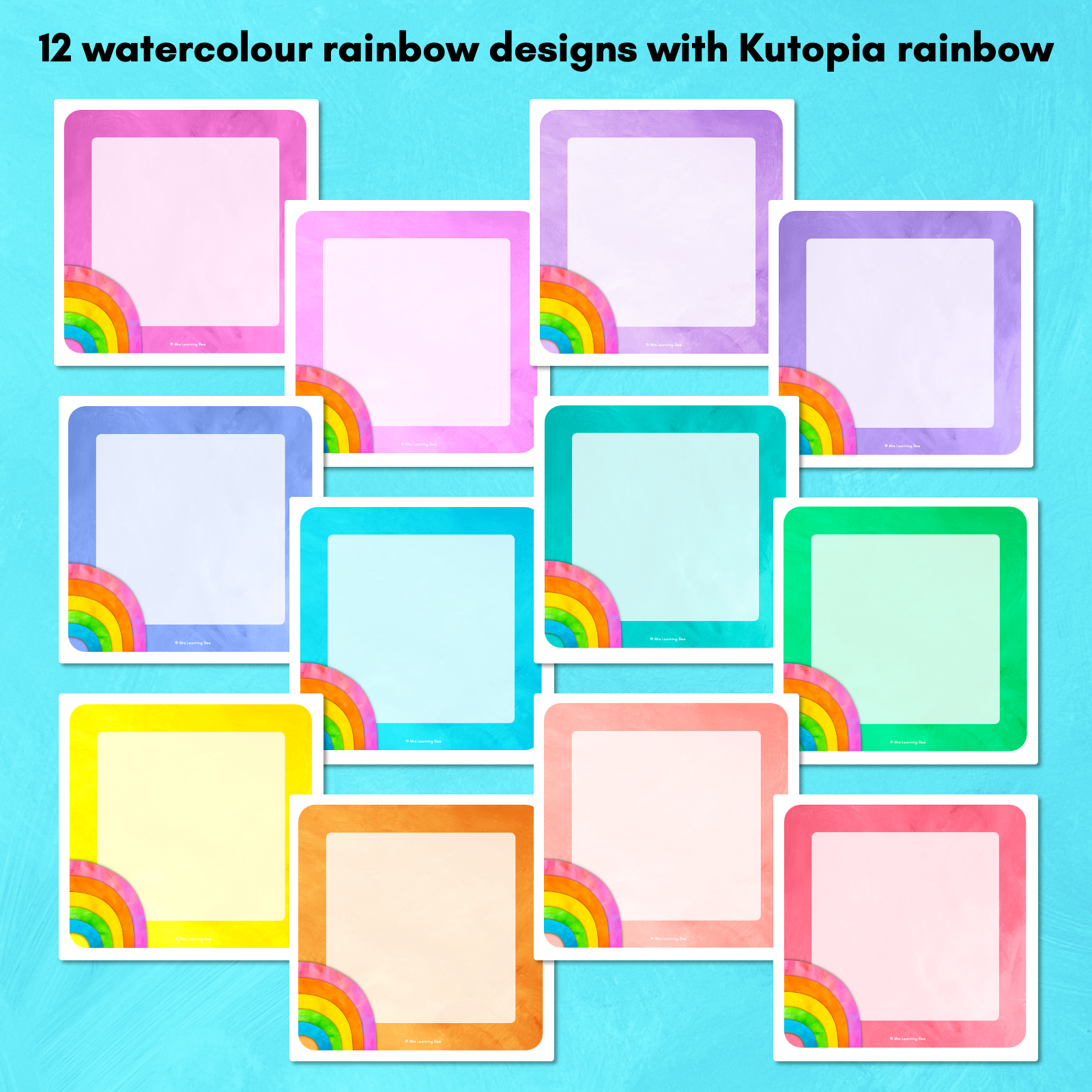 Book Box Holder Editable Labels - The Kutopia Collection - Rainbow ...