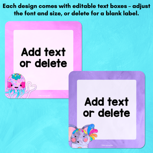 Resource preview 4 for Book Box Holder Editable Labels - The Kutopia Collection - Rainbow Critters