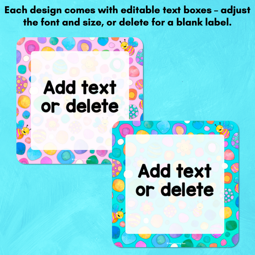 Resource preview 3 for Book Box Holder Editable Labels - The Kutopia Collection - Busy Bees