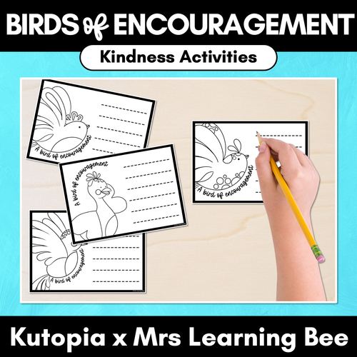 Resource preview 1 for Birds of Encouragement - Kindness Notes - Words of Encouragement