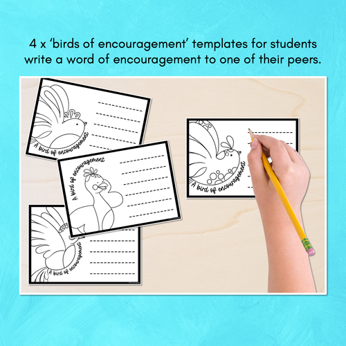 Resource preview 2 for Birds of Encouragement - Kindness Notes - Words of Encouragement