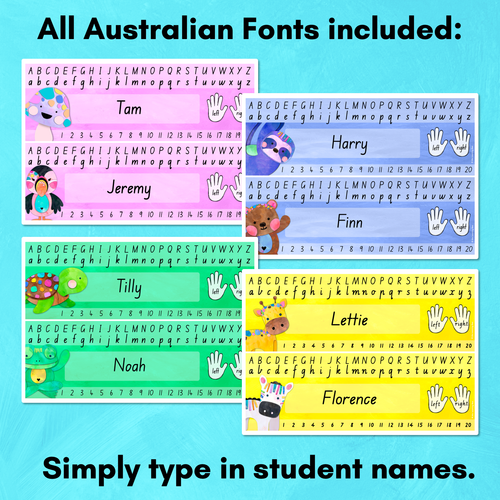 Resource preview 3 for Student Desk Plates / Nametags - The Kutopia Collection