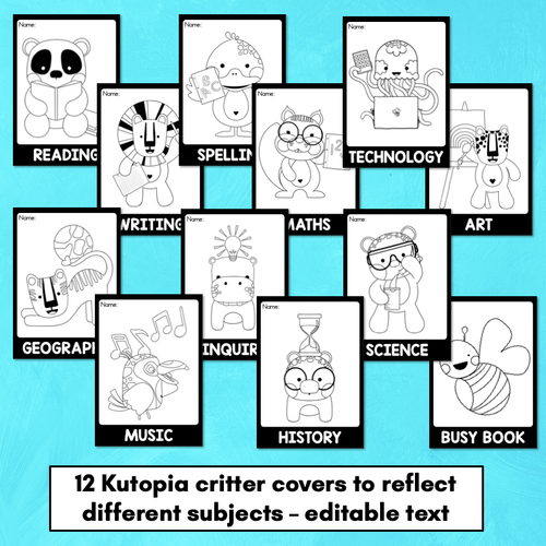 Resource preview 2 for Editable Subject Book Covers - The Kutopia Collection