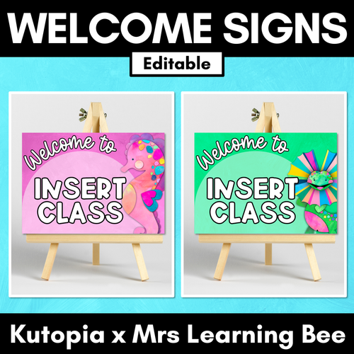 Resource preview 1 for Welcome to our Class EDITABLE SIGNS - The Kutopia Collection