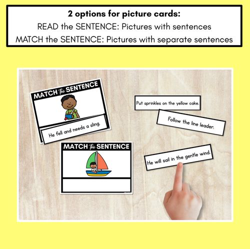 Resource preview 2 for L Phoneme Decodable Sentences - Read & Match