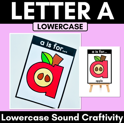 Resource preview 1 for Beginning Sound Crafts - LOWERCASE Letter A - A is for Apple