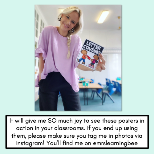 Resource preview 4 for Handwriting Formation Posters - LETTER COUSINS - Correct Formation and Correcting Letter Reversals - Pastel 