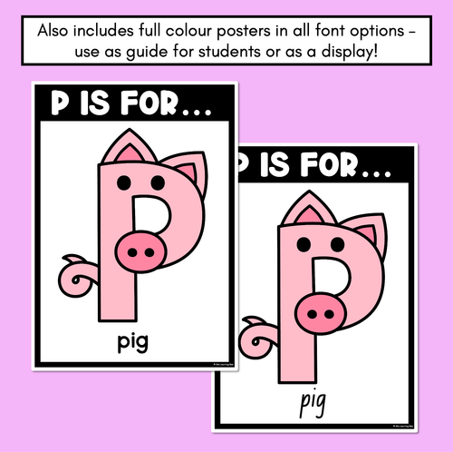 Resource preview 4 for Beginning Sound Crafts - UPPERCASE Letter P - P is for Pig