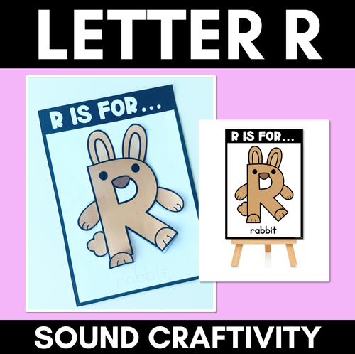 Resource preview 1 for Beginning Sound Crafts - UPPERCASE Letter R- R is for Rabbit