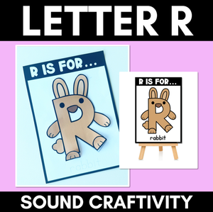 Beginning Sound Crafts - UPPERCASE Letter R- R is for Rabbit